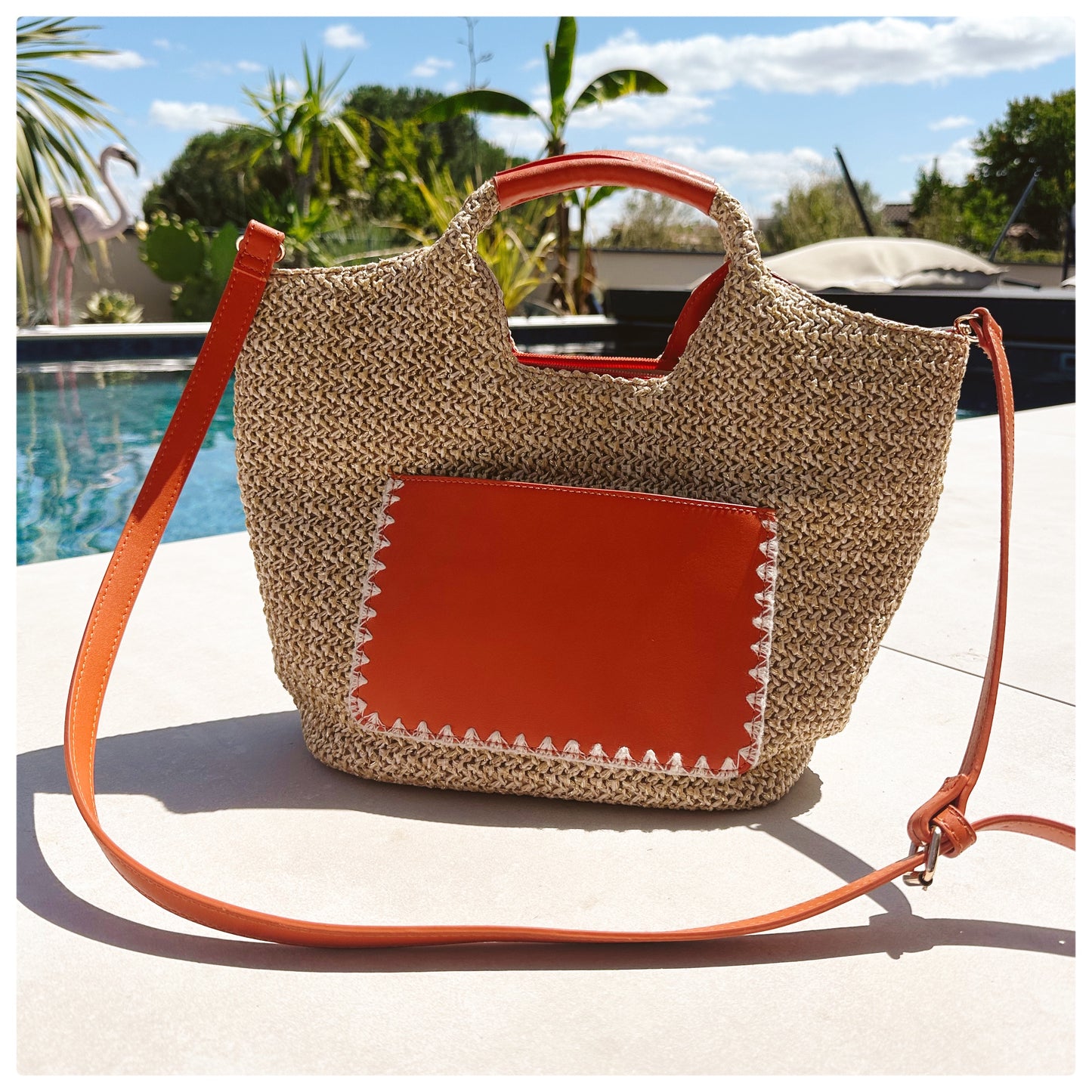 Sac panier orange