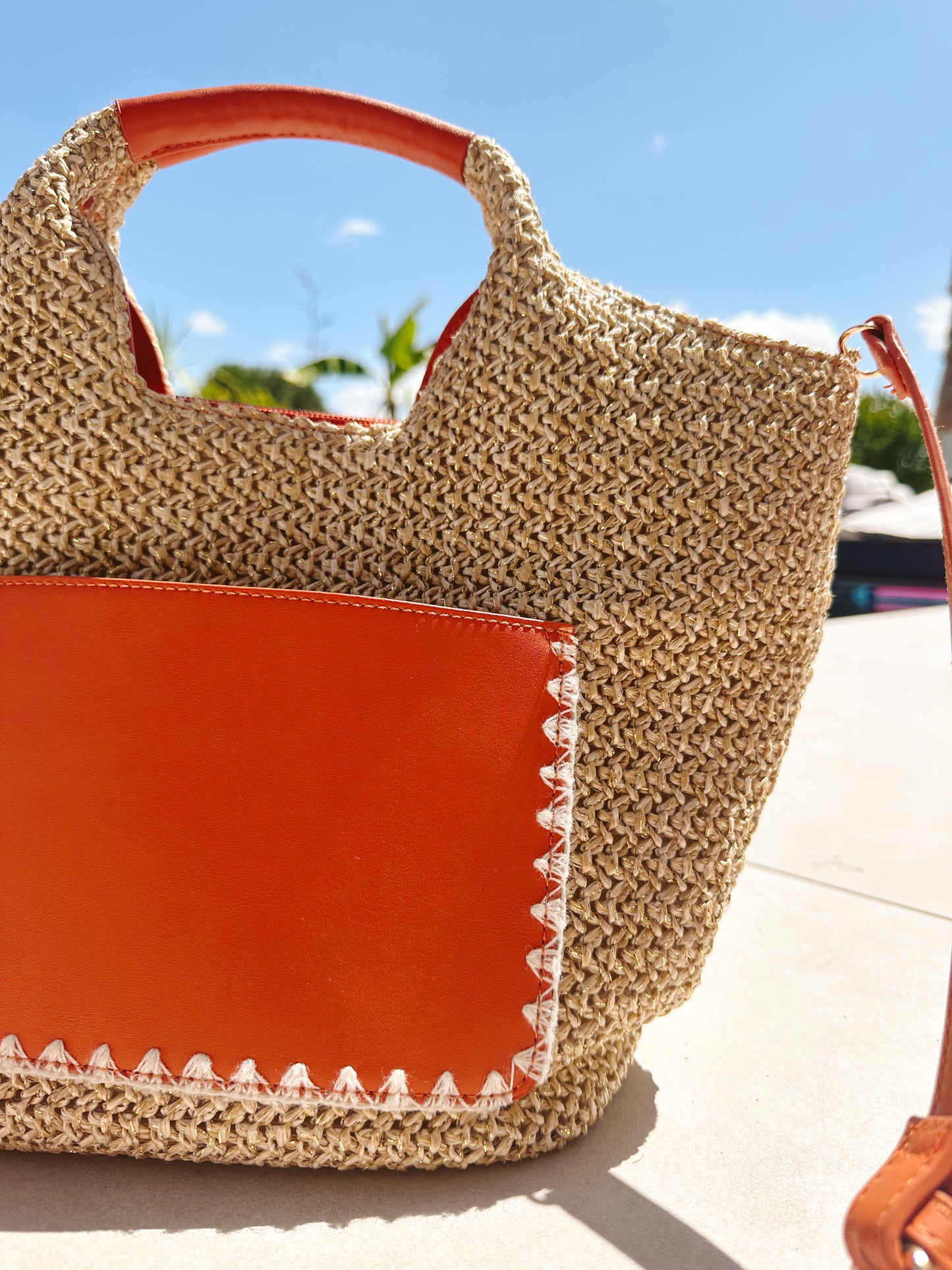 Sac panier orange